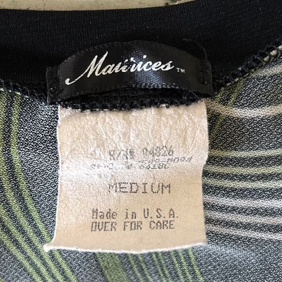 Vintage Maurices Abstract Swirl Asymmetrical Wrap Top Y2K retro - Picture 9 of 9